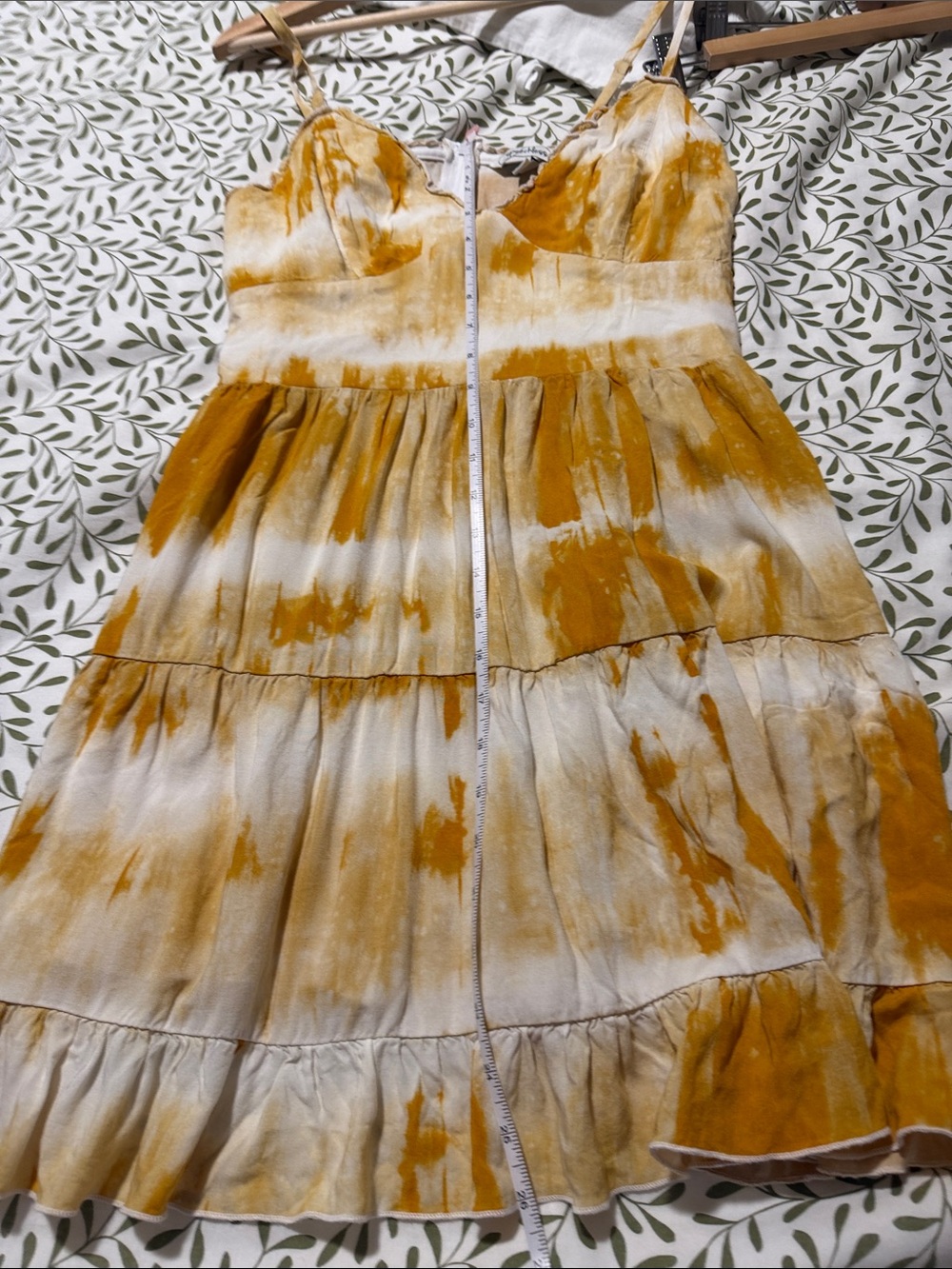 Speechless Yellow and White Tie-Dye Spaghetti Strap Dress - Picture 6 of 8
